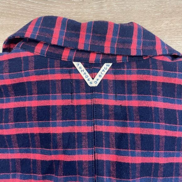 Scotch & Soda Men's Purple Red Flanel Cotton Shirt I'm pure indigo sz S - Picture 12 of 12